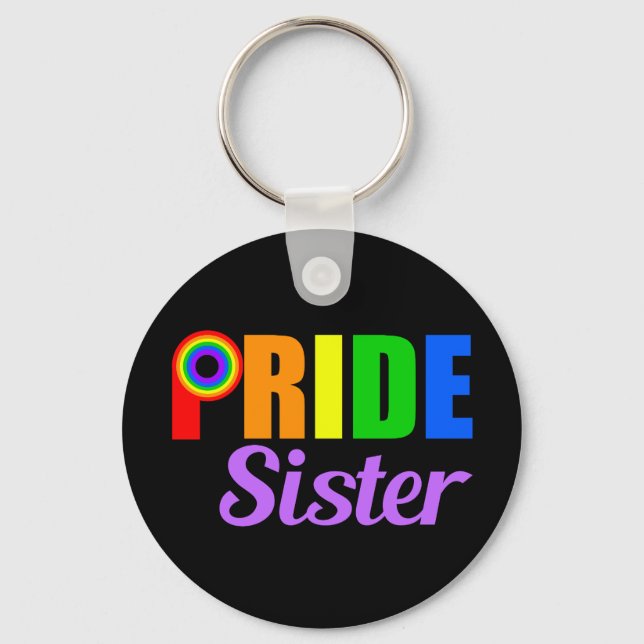 Gay Pride Sister Key Ring (Front)