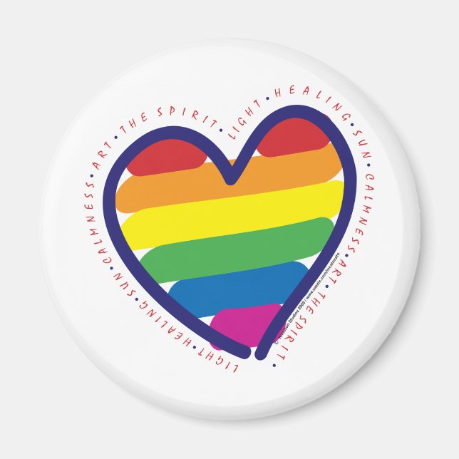 Gay Pride Spirit Heart Magnet (Front)