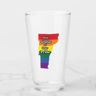 Gay Pride State Vermont Glass