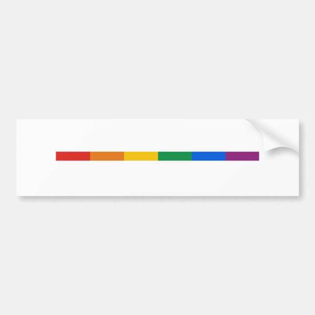 Gay Pride Stripe Bumper Sticker (Front)
