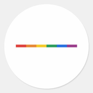 Gay Pride Stripe Classic Round Sticker