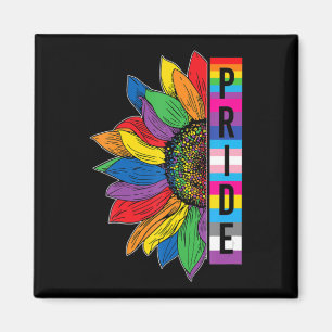 Gay Pride Sunflower LGBT Awareness Month 2022 Magnet