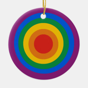 Gay Pride T-shirt Ceramic Tree Decoration