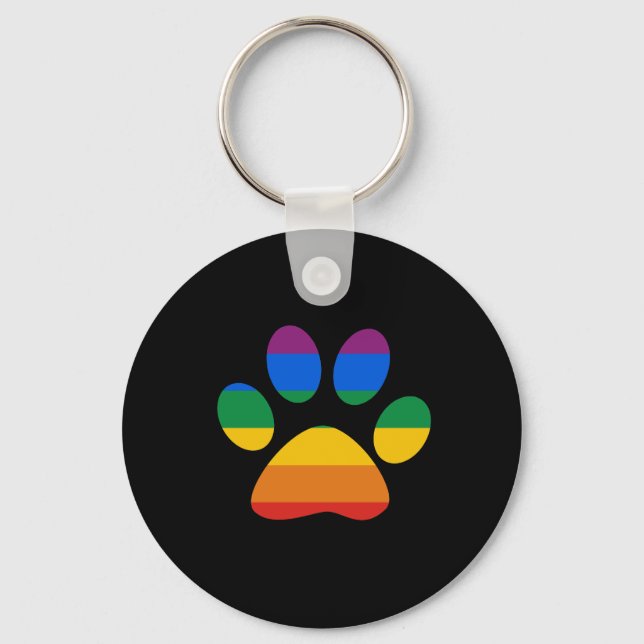 Gay Pride T-shirt Key Ring (Front)
