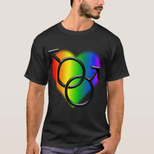 Gay Pride T-Shirt Men's Same-Sex Love Shirt
