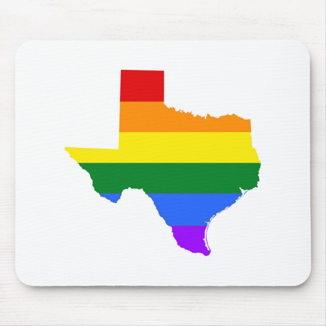 Gay Pride | Texas Rainbow Mouse Pad (Front)