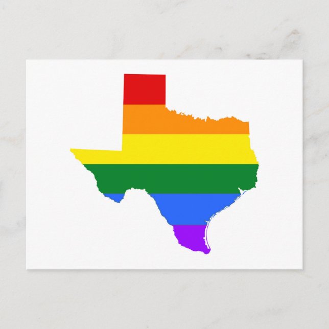 Gay Pride | Texas Rainbow Postcard (Front)