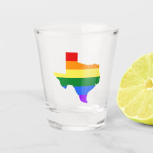 Gay Pride   Texas Rainbow Shot Glass