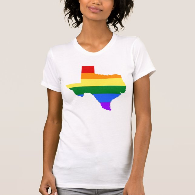 Gay Pride | Texas Rainbow T-Shirt (Front)