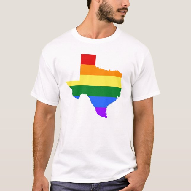 Gay Pride | Texas Rainbow T-Shirt (Front)