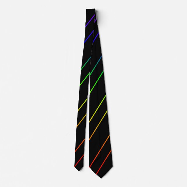 Gay Pride Tie Thin Stripes (Back)