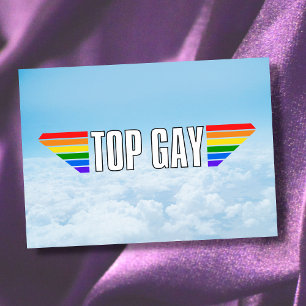 Gay Pride Top Gay Pride Rainbow Flag LGBT LGBTQ Card