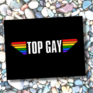 Gay Pride Top Gay Pride Rainbow Flag LGBT LGBTQ  Postcard
