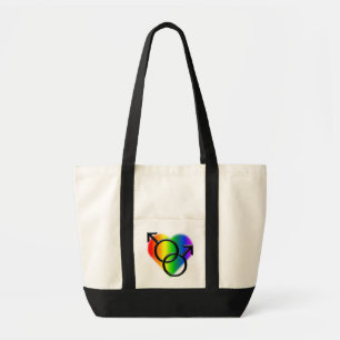 Gay Pride Tote Bag Rainbow Love Shopping Bag