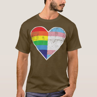 Gay Pride Trans Heart LGBTQI Pride Month Equality  T-Shirt