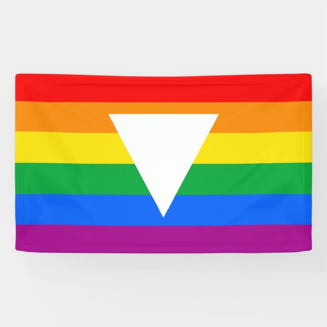Gay Pride Triangle Design Banner (Horizontal)