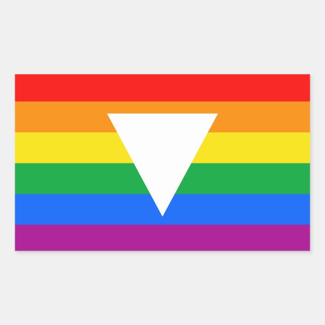Gay Pride Triangle Design Rectangular Sticker (Front)