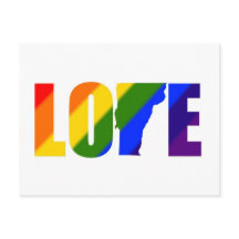 Gay Pride Vermont Love Postcard