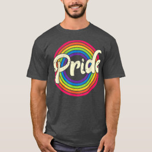 Gay Pride Vintage LGBT Rainbow Flag Lesbian Bisexu T-Shirt