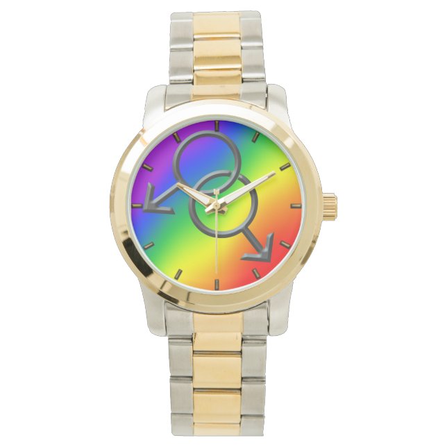 Gay Pride Watch Rainbow Love Wrist Watches & Gifts (Front)