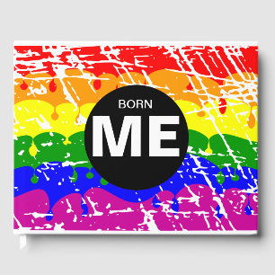 Gay pride wedding guest book