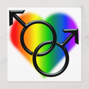 Gay Pride Wedding Invitations Rainbow Love Cards
