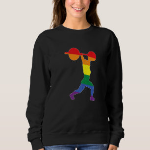 Gay Pride Weightlifting Training Gym Sweatshirt