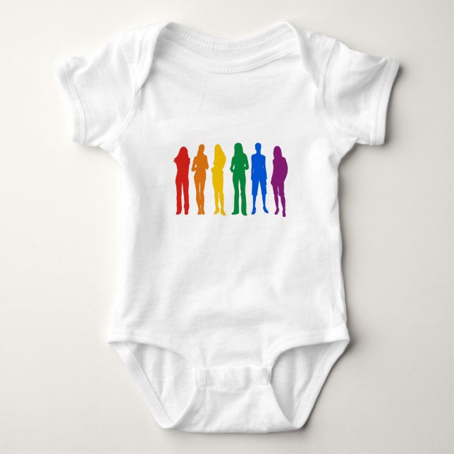 Gay Pride Women's T-shirt Baby Bodysuit (Front)