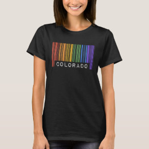 Gay Queer Barcode Pride Colorado Aesthetic LGBTQ F T-Shirt