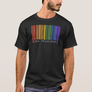 Gay Queer Barcode Pride San Francisco California A T-Shirt