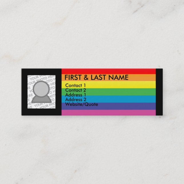 gay rainbow business card (Front)