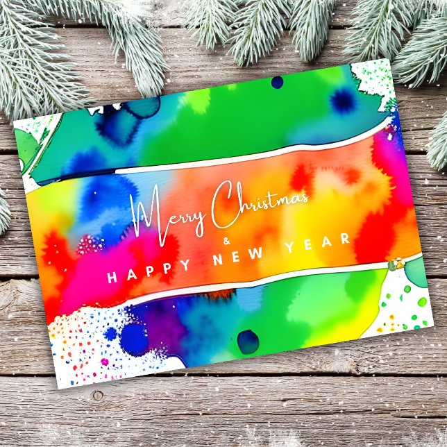 Gay Rainbow Christmas Holiday Card (Creator Uploaded)