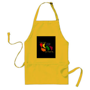 Gay Rainbow Hearts "I was lost, you found me" Standard Apron