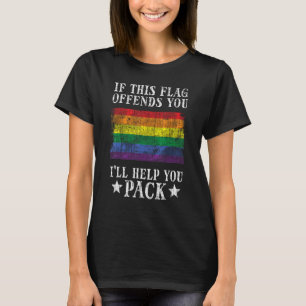 Gay Rainbow If This Flag Offend You Pride Lgbt Men T-Shirt