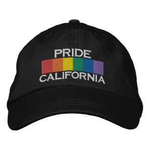 Gay Rainbow Pride Flag Strip Personalised Embroidered Hat