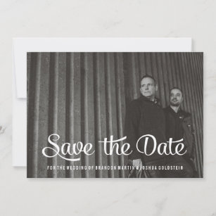Gay Retro Save the Date Photo Card