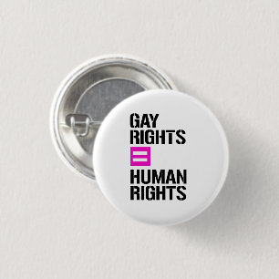 Gay Rights equal Human Rights 3 Cm Round Badge