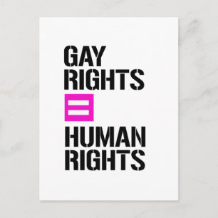 Gay Rights equal Human Rights Postcard