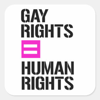 Gay Rights equal Human Rights Square Sticker
