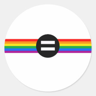 Gay Rights Flag Classic Round Sticker