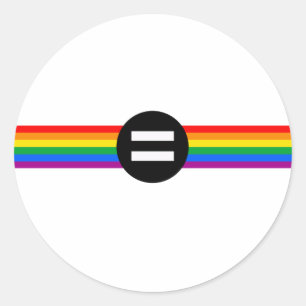 Gay Rights Flag Classic Round Sticker