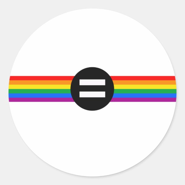 Gay Rights Flag Classic Round Sticker (Front)
