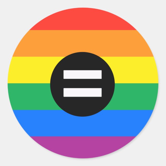 Gay Rights Flag Classic Round Sticker (Front)