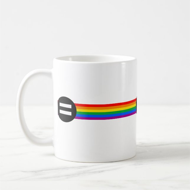 Gay Rights Flag Coffee Mug (Left)