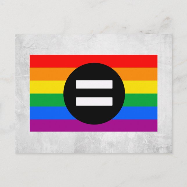 Gay Rights Flag Postcard (Front)