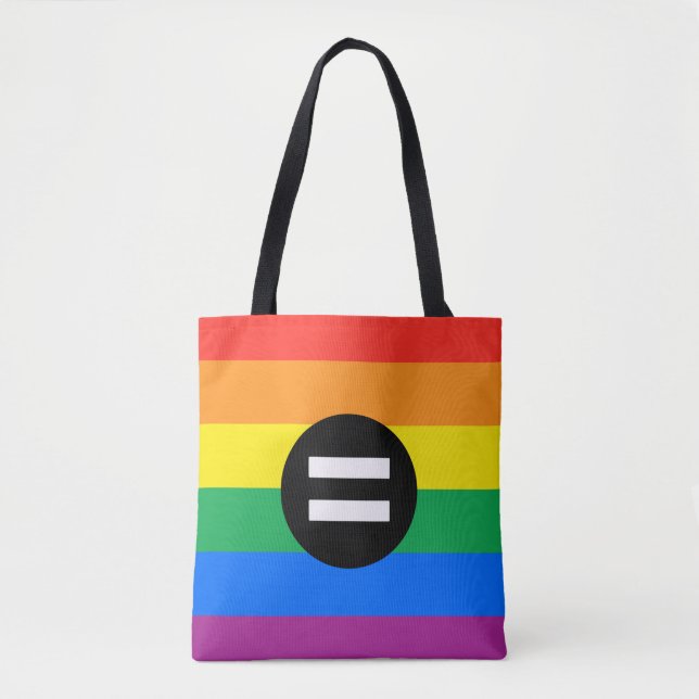 Gay Rights Flag Tote Bag (Front)