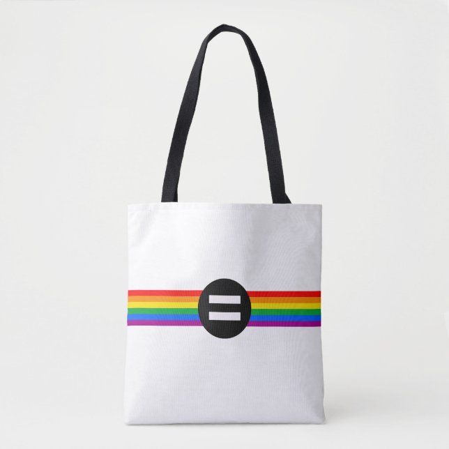 Gay Rights Flag Tote Bag (Front)