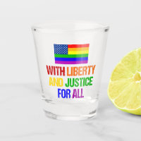 Gay Rights Liberty and Justice for All Rainbow