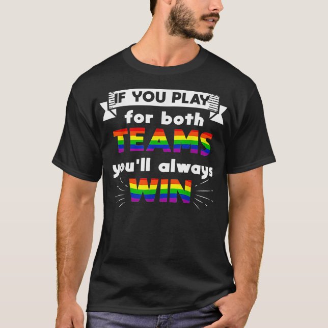Gay Saying Rainbow Pride Flag LGBTQ Cool LGBT Ally T-Shirt (Front)