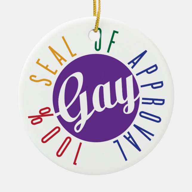 Gay Seal of Approval Ornament (Front)